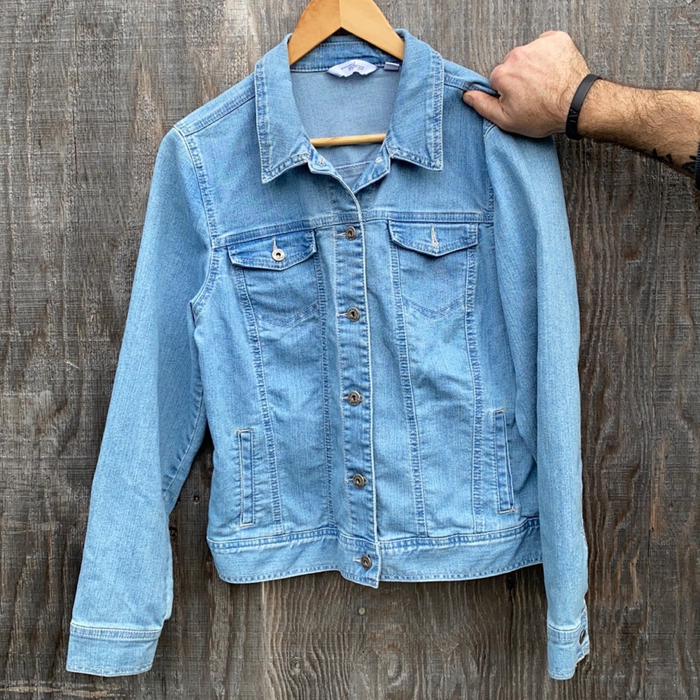 Soft stretch jean jacket
